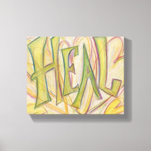 Heal Word Art schilderen Gewikkelde canvaskunst Canvas Afdruk (Voorkant)
