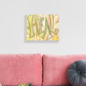 Heal Word Art schilderen Gewikkelde canvaskunst Canvas Afdruk (Insitu (Woonkamer))