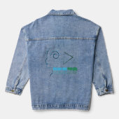 Heal your mind. Press play Denim Jacket (Achterkant)