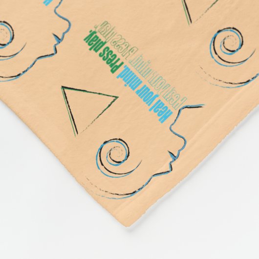 Heal your mind. Press play Fleece Deken (Hoek)