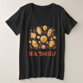 Heal Yourself Plus-Size Tee Celestial Crystal Top (Design voorkant)