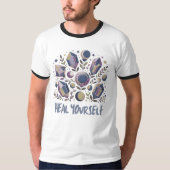 Heal Yourself Ringer Tee - Celestial Crystal Shirt (Voorkant)