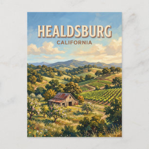 Healdsburg Boerderij en Boomgaard Land Californië Briefkaart