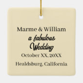 Healdsburg bruiloft Ornament (Achterkant)