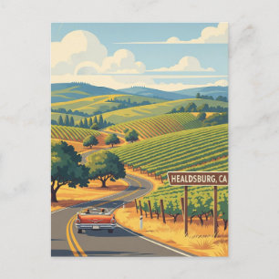 Healdsburg California Reis Briefkaart