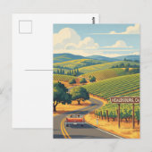 Healdsburg California Reis Briefkaart (Voorkant / Achterkant)