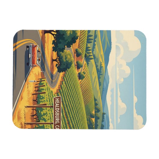 Healdsburg California Reizen Magneet (Horizontaal)