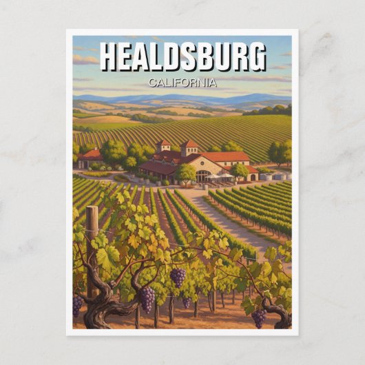 Healdsburg California Travel Briefkaart (Voorkant)