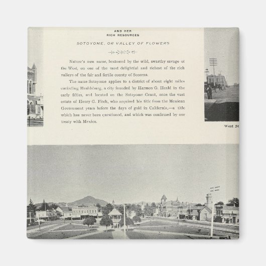 Healdsburg, Californië Magneet (Voorkant)