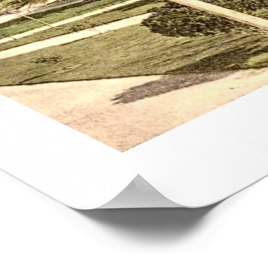 Healdsburg Stadscentrum Poster Print (Hoek)