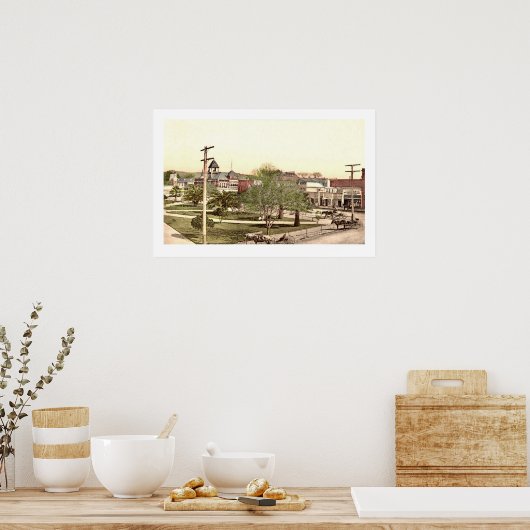 Healdsburg Stadscentrum Poster Print (Keuken)