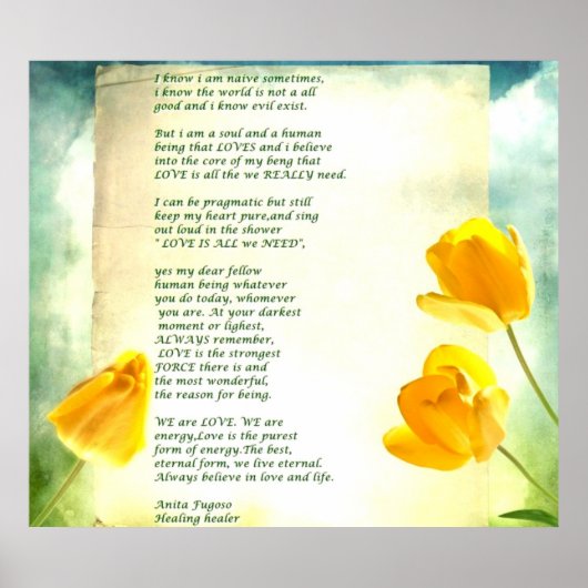 Healer Anita Fugoso's brief op  papier liefde Poster (Voorkant)