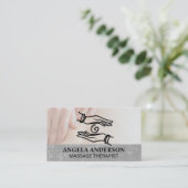 Healer Hands Logo | Masseren | Dagspa Visitekaartje (Staand voorkant)