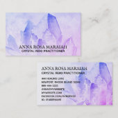 *~* Healer Reiki Crystal Healer Yoga Amethyst Visitekaartje (Voorkant / Achterkant)