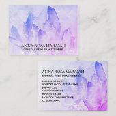 *~* Healer Reiki Yoga Crystal Healer Amethyst Visitekaartje (Voorkant / Achterkant)