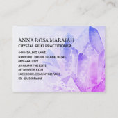 *~* Healer Reiki Yoga Crystal Healer Amethyst Visitekaartje (Achterkant)