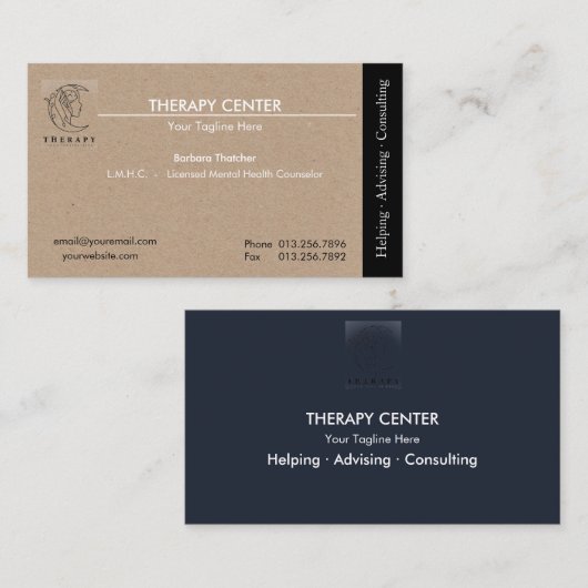 Healer | Therapist | Professionele consultant Busi Visitekaartje (Voorkant / Achterkant)