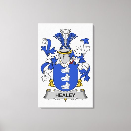 Healey Family Crest Canvas Afdruk (Voorkant)