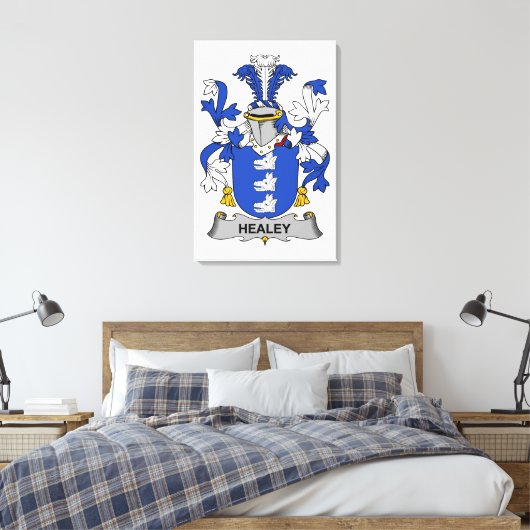 Healey Family Crest Canvas Afdruk (Insitu (Slaapkamer))