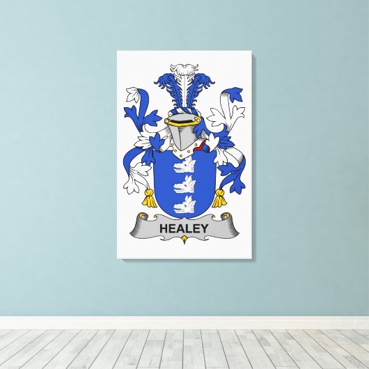 Healey Family Crest Canvas Afdruk (Insitu (Houten vloer))
