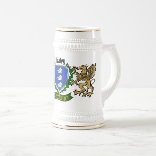 Healey/O'Healey Irish Shield Beer Stein Bierpul (Voorkant rechts)