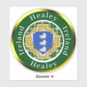 Healey Shield & Celtic Cross gepersonaliseerd Sticker (Vel)
