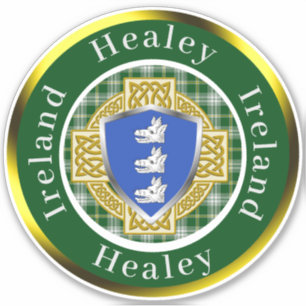 Healey Shield & Celtic Cross gepersonaliseerd Sticker