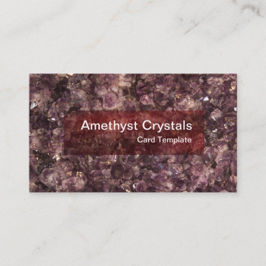Healing Amethyst Crystals Visitekaartje (Voorkant)