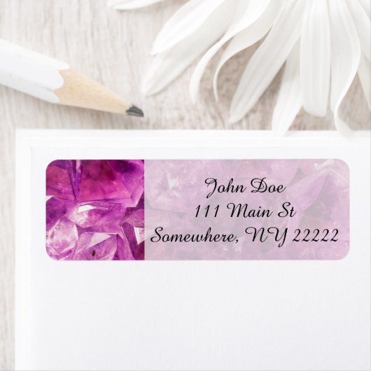 Healing Amethyst Gemstone Etiket (Insitu)
