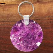 Healing Amethyst Gemstone Sleutelhanger (Voorkant)