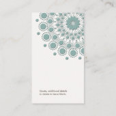 Healing Arts en Natural Healing Circle Logo Visitekaartje (Achterkant)