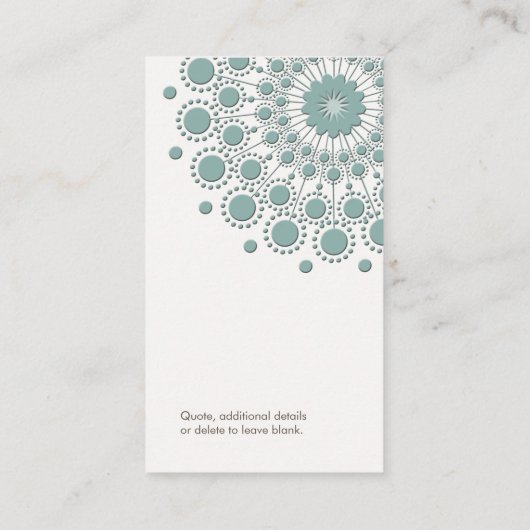 Healing Arts en Natural Healing Circle Logo Visitekaartje (Achterkant)