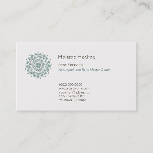Healing Arts en Natural Healing Circle Logo Visitekaartje (Voorkant)