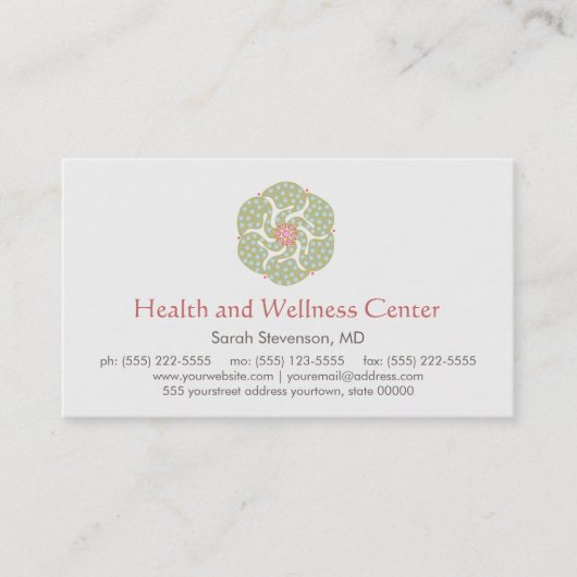 Healing Arts Gezondheid en Wellness Visitekaartje (Voorkant)