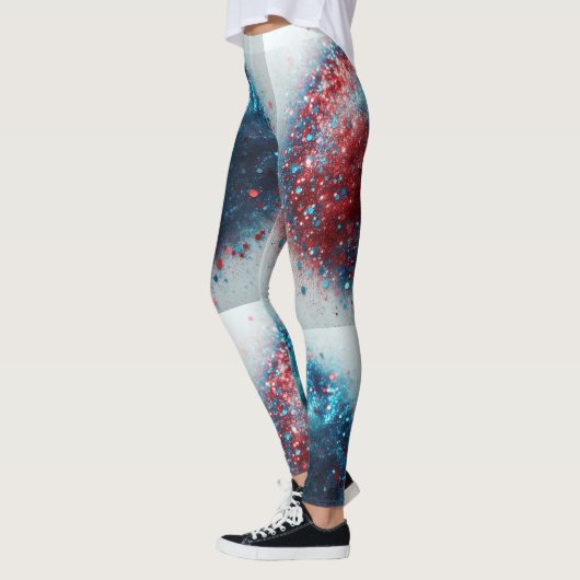 Healing blauw en rood "Ik ben gezegend" Leggings (Links)