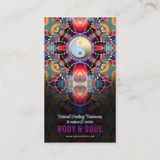 Healing Blue Light Energy Visitekaartje (Achterkant)