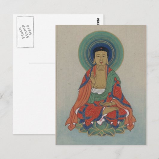 Healing Buddha briefkaart (Voorkant / Achterkant)