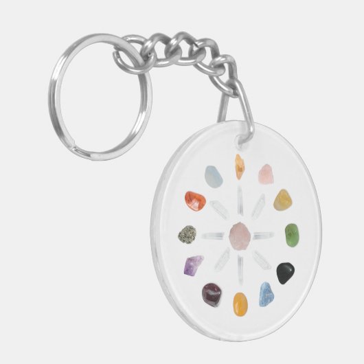 *~* Healing Chakra Crystal Grid Energy Sleutelhanger (Voorkant Links)