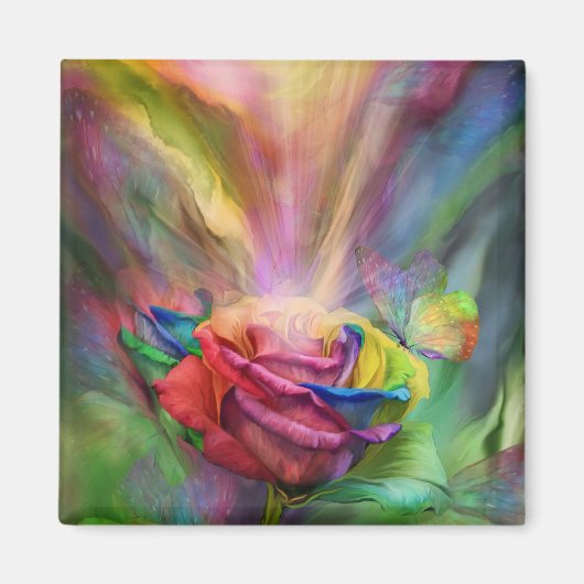 Healing Chakra Roos Kunstmagneet Magneet (Voorkant)