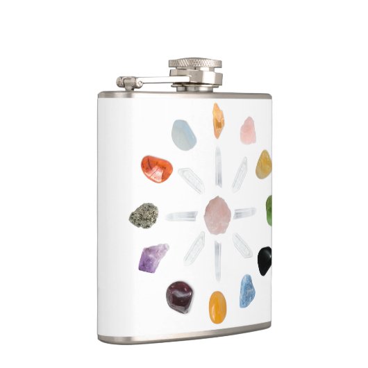 *~* Healing Chakra Stones Crystal Grid Energy Heupfles (Rechts)