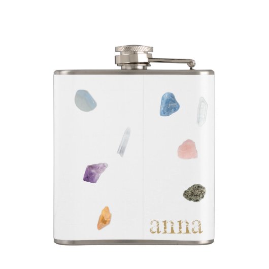 *~* Healing Chakra Stones Crystal Grid Energy Heupfles (Achterkant)