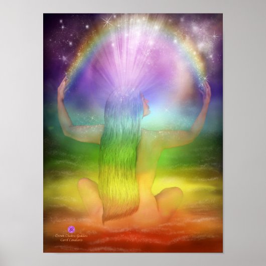 Healing Crown Chakra Goddess Art Poster/Print Poster (Voorkant)