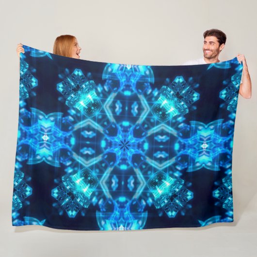 Healing Crystal Light is Energy Mandala Fleece Deken (In situ)