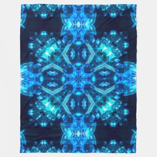 Healing Crystal Light is Energy Mandala Fleece Deken (Voorkant)
