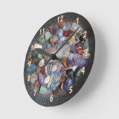 Healing Crystal/Stone Clock Ronde Klok (Hoek)