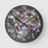 Healing Crystal/Stone Clock Ronde Klok (Voorkant)