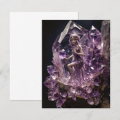Healing Crystals Amethyst Fairy Verjaardag Bedankkaart (Voorkant / Achterkant)