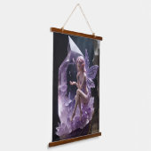 Healing Crystals Amethyst Fairy Wall Art Hangend Wandkleed (Gebogen)