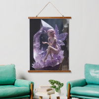 Healing Crystals Amethyst Fairy Wall Art