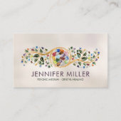 Healing Crystals Foliage Ornament Visitekaartje (Voorkant)